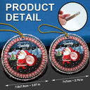 New baby, New Dad, New Mom, Gift For Father, Family, Gift For Mother, Christmas, Happy - Custom Photo Promoted To Daddy - Personalized Circle Glass Ornament