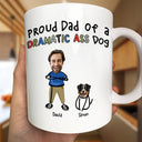 Gift For Yourself,Gift For Men,Pet Lovers,Pet Dad,Dog Lovers,Dog Dad,Cat Lovers,Cat Dad - Custom Photo Proud Dog Dad - Personalized Mug
