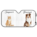 Adorable, Art Design, Custom Photo, Summer, Pet Lovers, Photo - Watercolor - Remove BG - Custom Photo Realistic Watercolor Art Dog Cat Funny Portrait - Personalized Auto Sunshade