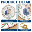 Art Design,Christmas,Married Couple,Romantic,Gift For Couples,Photo - Watercolor - Remove BG - Custom Photo Realistic Watercolor Art First Christmas As Mr. & Mrs. Wedding Couple - Personalized Circle Ceramic Ornament
