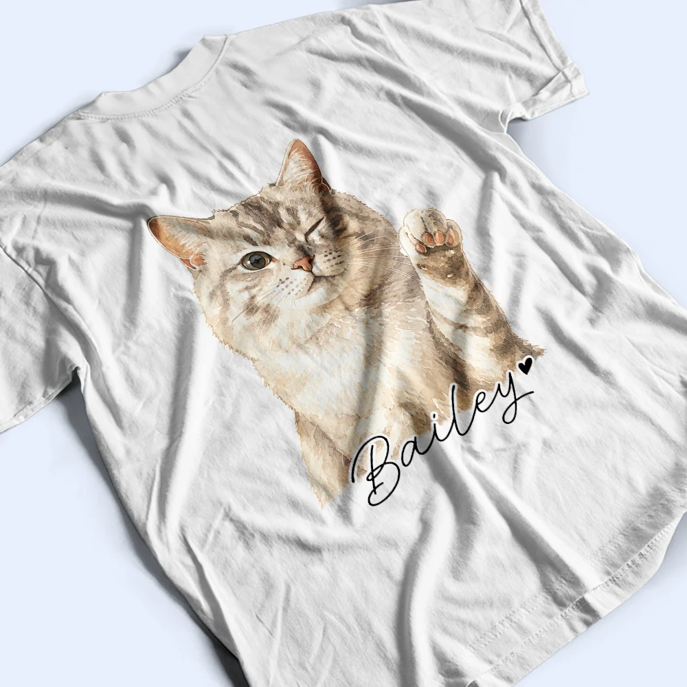 Pet Lovers,Pet Mom,Pet Dad,Dog Lovers,Dog Mom,Dog Dad,Cat Lovers,Cat Mom,Cat Dad,Non-Eng,Photo - Watercolor (remove BG),Adorable - Custom Photo Realistic Watercolor Art Pet Dad Pet Mom - Personalized T Shirt