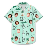 Gift For Men,Gift For Father,Gift For Grandpa - Custom Photo Reel Cool Dad - Personalized Hawaiian Shirt