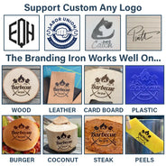 Happy, Gift For Yourself, Gift For Women, Gift For Men, Grilling - Custom Photo Restaurant Logo, Personal Brand Logo - Personalized Grilling Branding Stamp