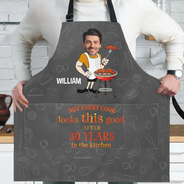 Funny,Cooking,Gift For Wife,Gift For Husband,Gift For Yourself,Gift For Women,Gift For Men,Gift For Father,Gift For Mother - Custom Photo Not Every Cook Looks This Good - Personalized Apron