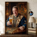 Custom Photo Royal Funny Portrait Dad GrandPa Family - Personalized Poster