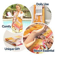 Gift For Wife, Gift For Yourself, Gift For Women, Gift For Sisters, Gift For Bestie, Beach, Happy - Custom Photo Salty Lil Beach - Personalized Beach Towel