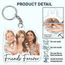 Top Market,Art Design,Gift For Bestie,Humorous,Photo - Semi Realistic Portrait - Custom Photo Semi Realistic Portrait Besties Forever - Personalized Acrylic Keychain