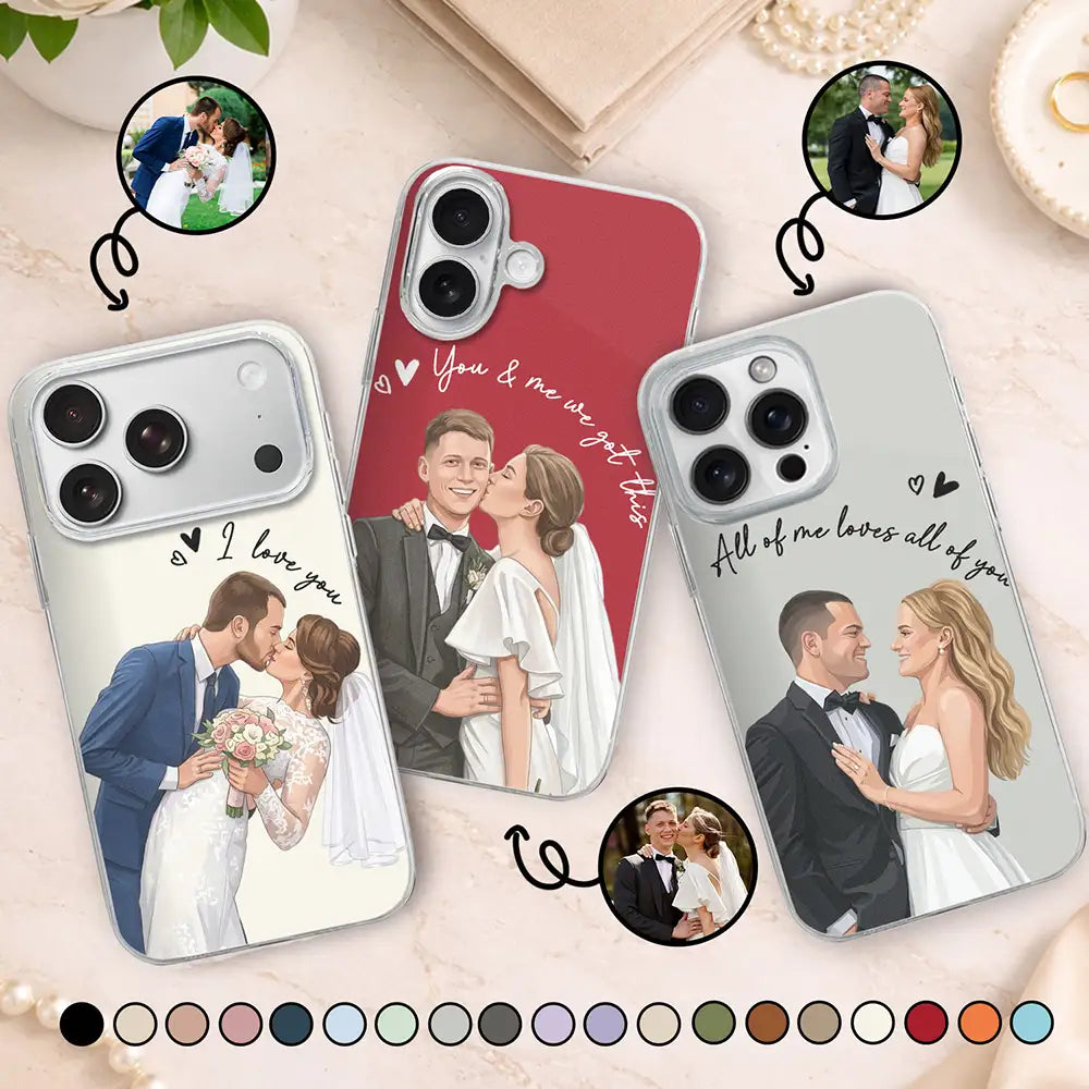 Custom Photo Semi Realistic Portrait You & Me We Got This - Personalized Clear Phone Case