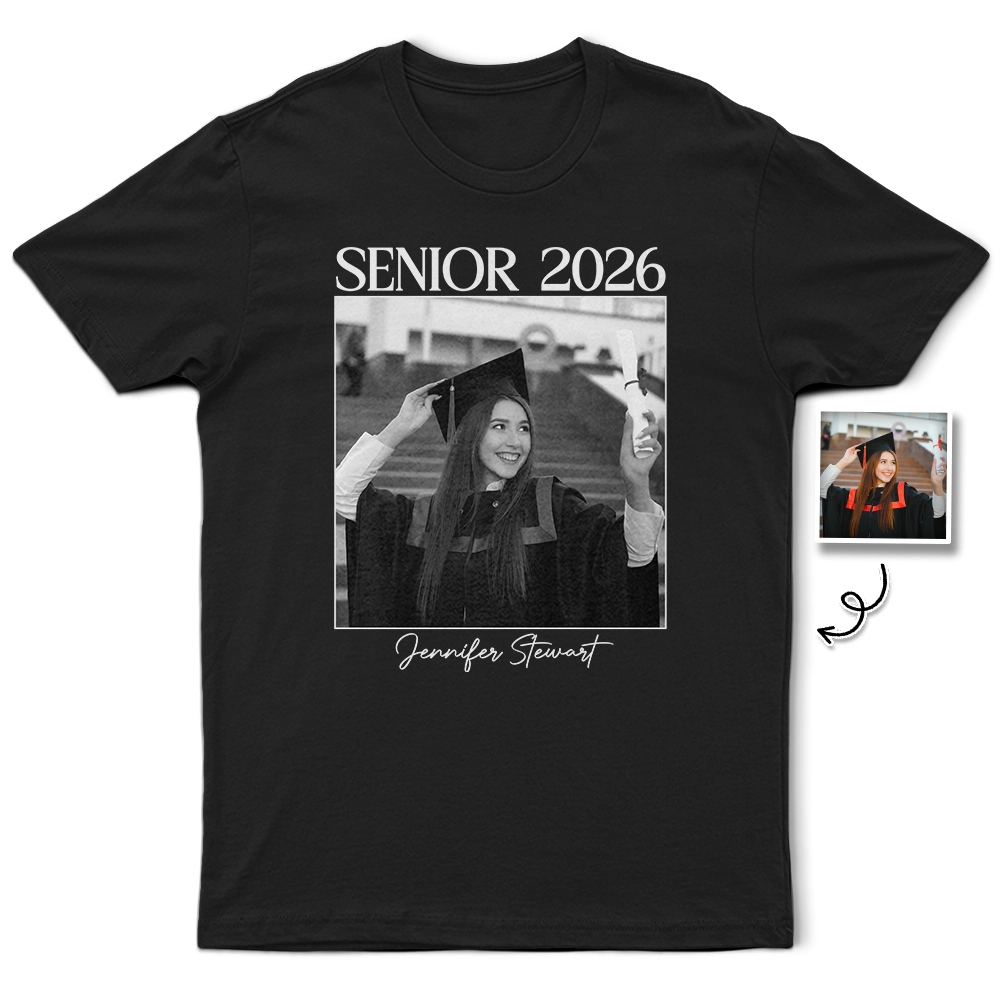 Custom Photo Senior Graduation Gift - Personalized T Shirt