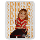 Graduation,Happy,Photo,Proud - Custom Photo Senior Vintage Portrait - Personalized Fleece Blanket, Sherpa Blanket
