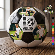 Custom Photo,Football (Soccer),Gift For Yourself,Confident,Upload Full Photo - Custom Photo Soccer Ball With Name - Personalized Soccer Ball