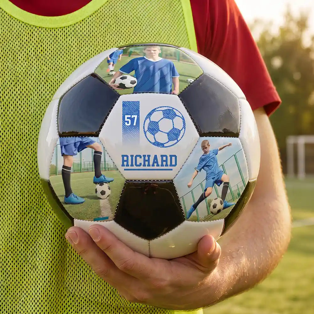 Custom Photo,Football (Soccer),Gift For Yourself,Confident,Upload Full Photo - Custom Photo Soccer Ball With Name - Personalized Soccer Ball