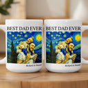 Gift For Father,Gift For Grandpa,Non-Eng,Photo - Starry Night,Proud - Custom Photo Starry Night Best Dad Papa Ever - Personalized Mug