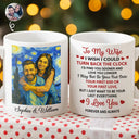 Gift For Couples,Gift For Wife,Gift For Husband,Gift For Boyfriend,Gift For Girlfriend,Funny,Old Couples - Custom Photo Starry Night Couple I Wish I Could Turn Back The Clock - Personalized Mug