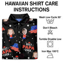 Custom Photo,Independence Day,Gift For Grandpa,Top Market,Adorable,Cut-Face Photo - Custom Photo Stars And Stripes Best Dad Grandpa Ever - Personalized Hawaiian Shirt