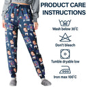 Golf,Gift For Father,Gift For Grandpa,Gift For Mother,Gift For Grandma,Happy,Independence Day,Non-Eng,Photo,Icon,Humorous - Custom Photo Stars & Stripes Best Dad Grandpa By Par - Personalized Pajama Pants