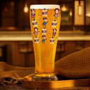 Gift For Father,Custom Photo,Independence Day,Proud,Cut-Face Photo - Custom Photo Stars & Stripes Best Dad Grandpa Ever - Personalized Pilsner Glass