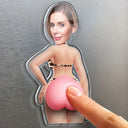 Custom Photo,Summer,Gift For Men,Gift For Yourself,Humorous,Cut-Face Photo - Custom Photo Summer Calling Booty - Personalized Squishy Acrylic Fridge Magnet