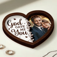 Gift For Husband, Gift For Wife, Gift For Boyfriend, Gift For Girlfriend, Custom Photo, Love, Gift For Couples - Custom Photo The Date We Became Mr. & Mrs. - Personalized 2-Layered Wooden Ring Dish