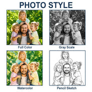 Gift For Father, Custom Photo, Top Market, Non-Eng, Photo, Grateful - Custom Photo The Father's Day Times - Personalized Custom Shaped Car Visor Clip - Pack