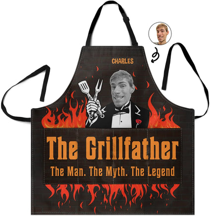 Custom Photo The Grillfather - Personalized Apron