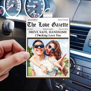 Custom Photo,Gift For Couples,Gift For Wife,Gift For Husband,Gift For Boyfriend,Gift For Girlfriend,LGBT,Photo,Romantic - Custom Photo The Love Times - Personalized Custom Shaped Car Visor Clip
