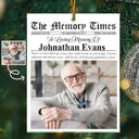 Memorial,Christmas,Family,Parents,Gift For Grandparents,Sad,Custom Photo - Custom Photo The Memory Times - Personalized Custom Shaped Acrylic Ornament