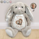 Pet Lovers, Cat Lovers, Dog Lovers, Sad, Memorial, Family, Gift For Sibling, Parents, Gift For Grandparents - Custom Photo Think Of Me In Your Heart Memorial - Personalized Soft Toy Bunny