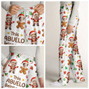 Gift For Grandpa, Gift For Mother, Gift For Father, Gift For Grandma, Happy, Christmas - Custom Photo This Grandpa Dad Belongs To Grandkids Christmas Characters - Personalized Pajama Pants