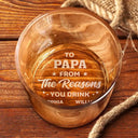 Custom Photo To Dad From The Reason You Drink Funny - Personalized Engraved Whiskey Glass