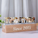 Gift For Couples, Love, Happy, Custom Photo - Custom Photo Together Since Year Couple Anniversary - Personalized Custom Shaped LED Light