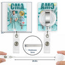 Art Design, Confident, Nurse, Photo - Toybox Figure - Custom Photo Toybox Figure Nurse Limited Edition - Personalized Badge Reel