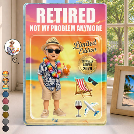 Custom Photo Toybox Figure The Legend Has Retired - Personalized Custom Shaped Acrylic Plaque