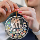 Christmas, Gift For Yourself, Travel, Happy - Custom Photo Travel Goal, Destination Of The Year - Personalized Circle Glass Ornament