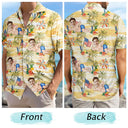 Gift For Husband,Gift For Boyfriend,Gift For Yourself,Gift For Men,Gift For Grandpa,Gift For Father,Funny,America 250th - Custom Photo US Flag Sexy Pose - Personalized Hawaiian Shirt