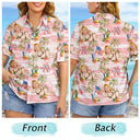 Gift For Husband,Gift For Boyfriend,Gift For Yourself,Gift For Men,Gift For Grandpa,Gift For Father,Funny,America 250th - Custom Photo US Flag Sexy Pose - Personalized Hawaiian Shirt