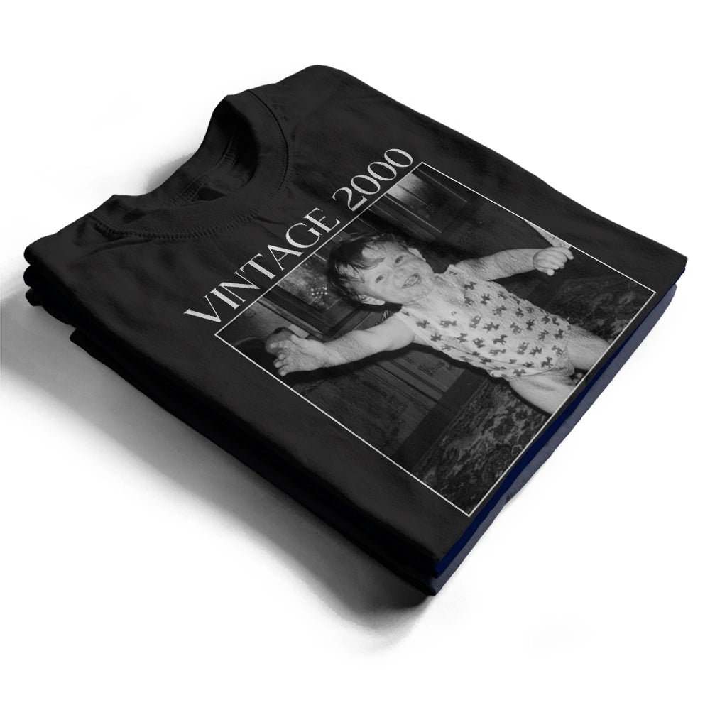 Custom Photo Vintage Image And Year - Personalized T Shirt