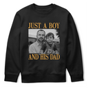 Custom Photo,Gift For Father,Dad - Daughters (Young),Photo,Proud - Custom Photo Vintage Photo Childhood Just A Dad And His Girl - Personalized T Shirt