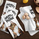 Top Market,Adorable,Art Design,New House,Pet Lovers,Photo - Vivid Watercolor Art - Custom Photo Vivid Watercolor Art Bone Appetit Lovely Pet Portrait - Personalized Kitchen Towel