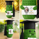 Sad,Graduation,Family - Custom Photo Walking Beside You Every Step Of The Way - Personalized Doll Crochet With Custom Card