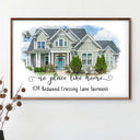Custom Photo, Art Design, Family, Proud, Photo - Watercolor - With BG - Custom Photo Watercolor Painting Home Sweet Home - Personalized Poster