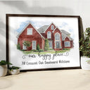 Custom Photo, Art Design, Family, Proud, Photo - Watercolor - With BG - Custom Photo Watercolor Painting Home Sweet Home - Personalized Poster