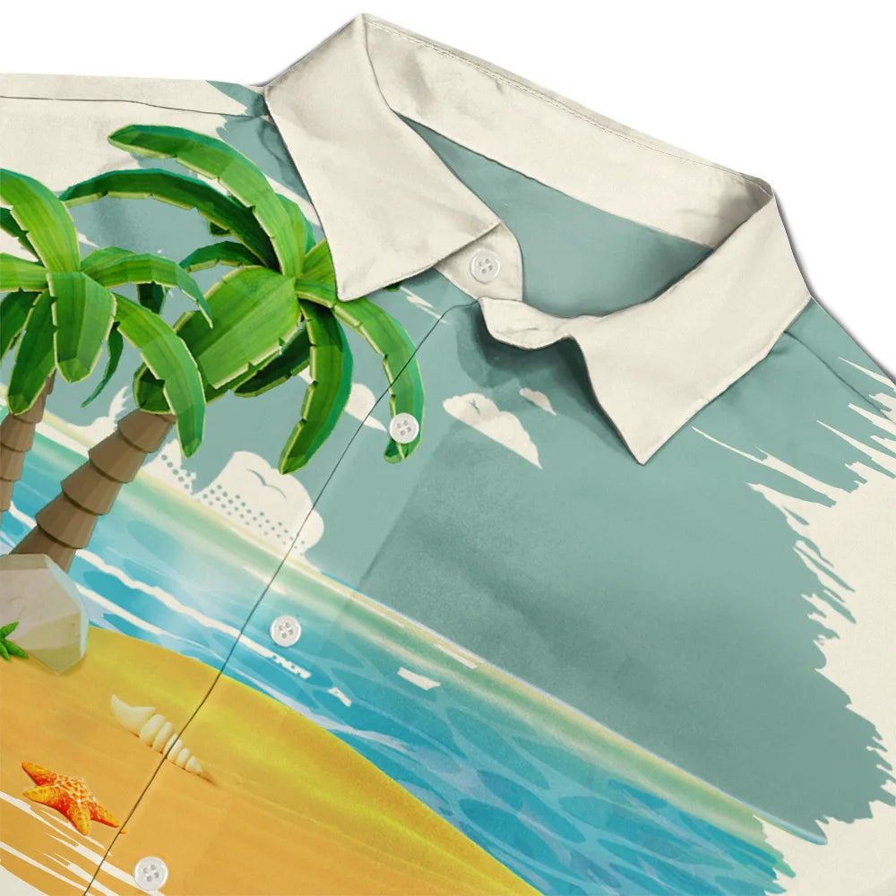 Custom Photo, Art Design, Summer, Pet Lovers, Playful, Photo - Watercolor Summer Pet With Accessories - Custom Photo Watercolor Pet With Summer Accessories - Personalized Hawaiian Shirt