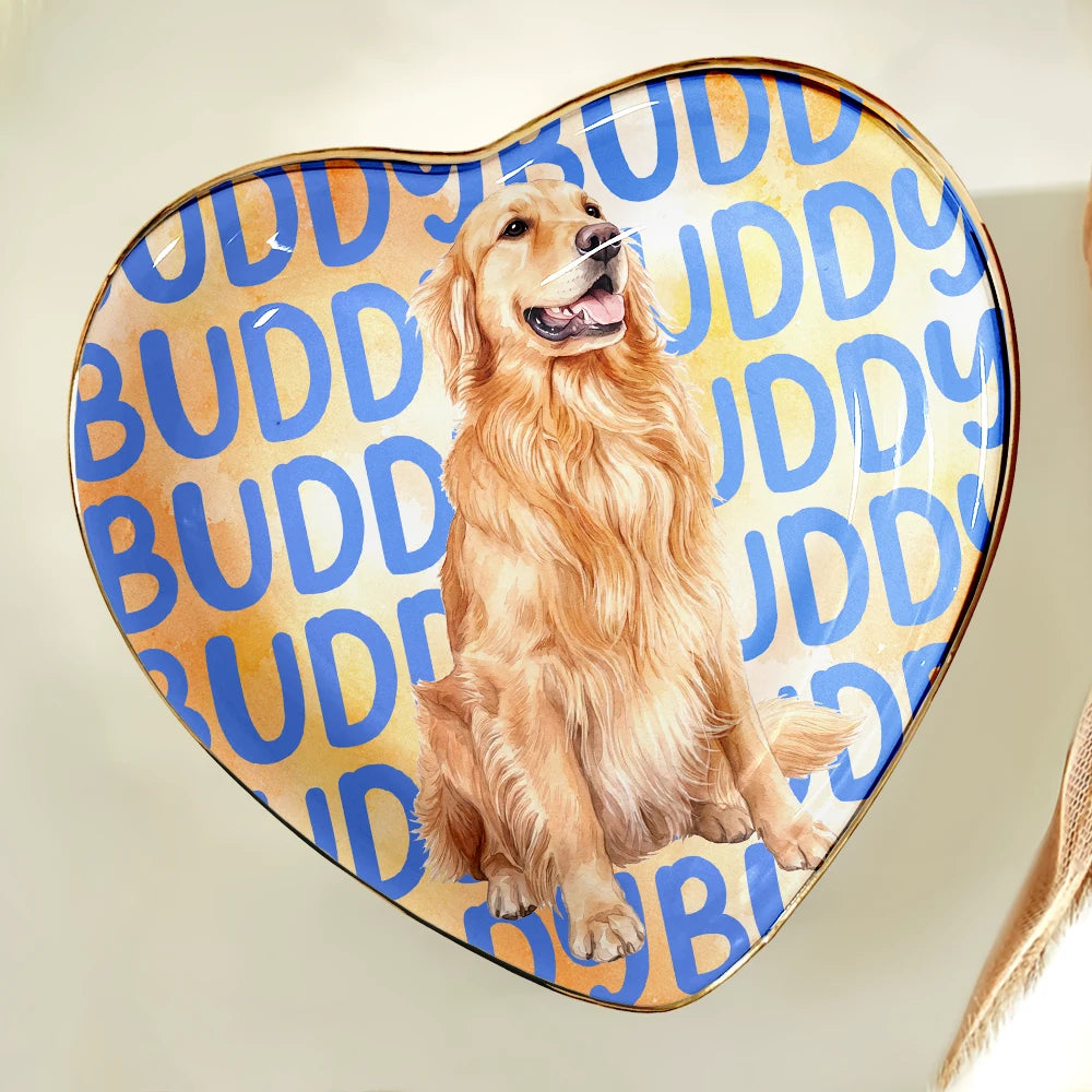Top Market, Adorable, Art Design, Pet Lovers, Photo - Watercolor Summer Pet With Accessories - Custom Photo Watercolor Pet With Summer Accessories Cute Dog Cat Portrait - Personalized Ring Dish