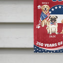America 250th,Custom Photo,Independence Day,Art Design,Pet Lovers,Playful,Photo - US Theme Accessories Watercolor - Custom Photo Watercolor With US Accessories Pawty In The USA - Personalized Flag