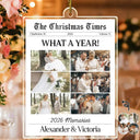 First Christmas,Sentimental,Christmas,Custom Photo,Gift For Couples,Upload Full Photo - Custom Photo What A Year Best Memories Of The Year - Personalized Custom Shaped Acrylic Ornament