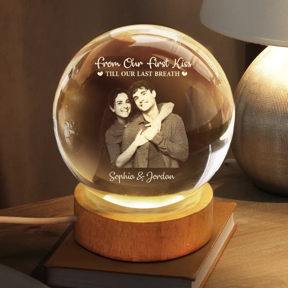 Gift For Couples,Gift For Husband,Gift For Wife,Gift For Boyfriend,Gift For Girlfriend,Funny - Custom Photo You And Me We Got This - Personalized Crystal Globe Lamp