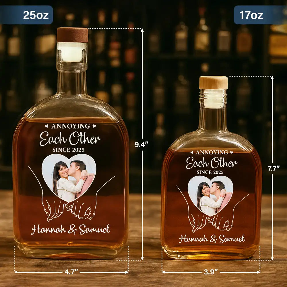 Gift For Couples,Gift For Husband,Gift For Wife,Love,Custom Photo - Custom Photo You And Me We Got This - Personalized Whiskey Bottle