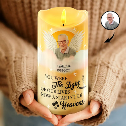 Custom Photo You Were The Light Of Our Lives - Personalized Flameless ...