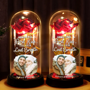 Gift For Couples,Old Couples,Gift For Husband,Gift For Wife,Gift For Boyfriend,Gift For Girlfriend,Custom Photo,Love - Custom Photo You & Me We Got This - Personalized Everlasting Rose Dome Lamp
